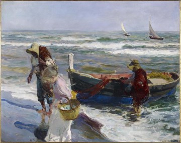 Artworks by 350 Famous Artists Painting - Return from Fishing Joaquin Sorolla Bastida